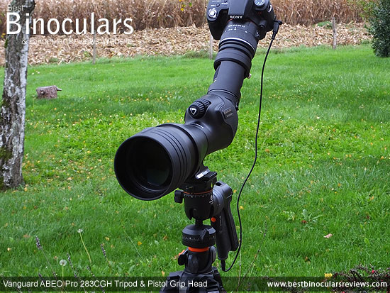 Digiscoping with the Vanguard ABEO Pro 283CGH Tripod and the Vanguard Endeavor HD 82A Spotting Scope
