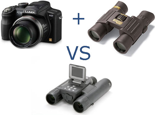 Digital Camera Binoculars vs Digital Camera + Binoculars