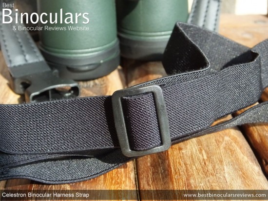 Adjustment Sliders on the Celestron Binocular Harness Strap