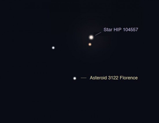 Asteroid 3122 Florence on August 30 at 1140pm CDT