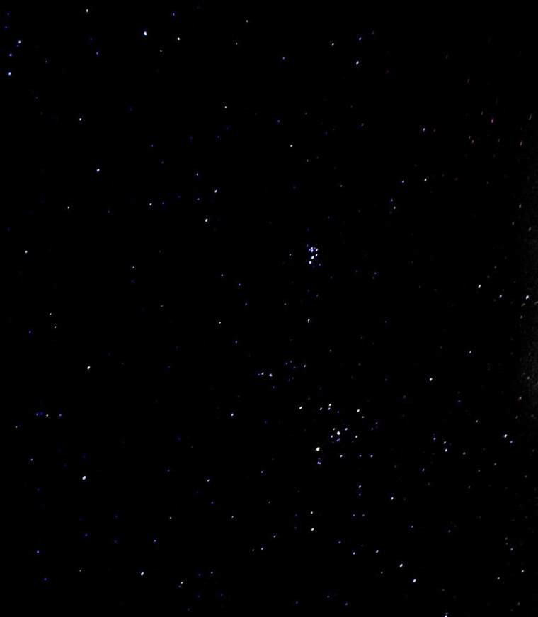 Taurus showing the Pleiades with Binoculars