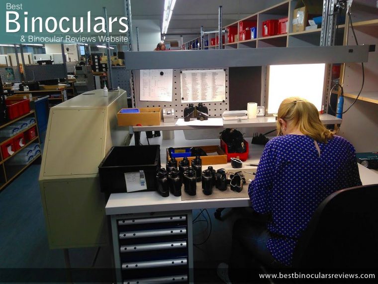 Assembling binoculars in the Steiner Factory