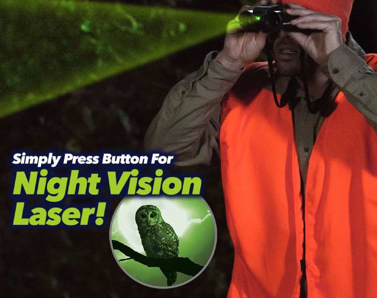 Night  Vision Laser on the Night Hero Binocular