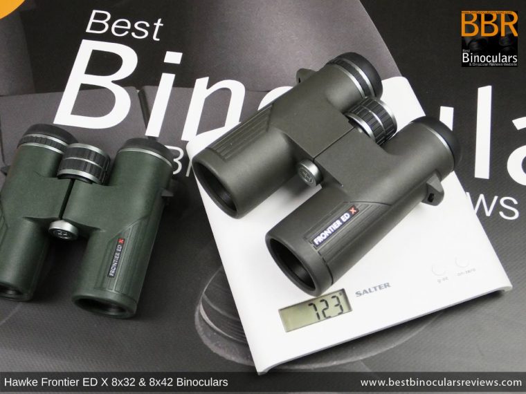 Hawke Frontier ED X 8x32 vs 8x42 Binoculars - Weight