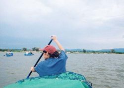 Sharon Canoeing on the Zambezi (2001)
