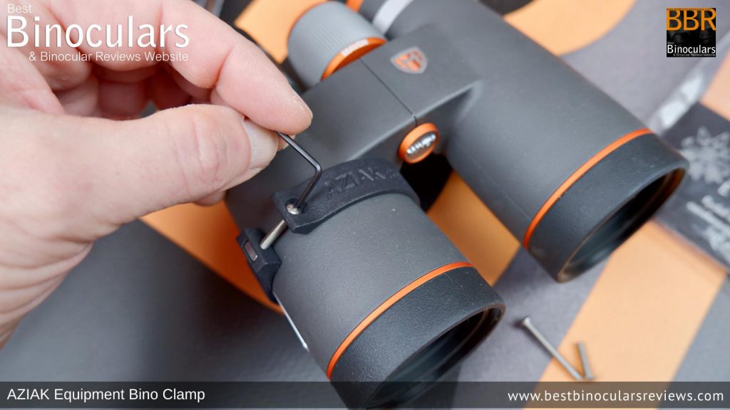 How to attach the AZIAK Equipment Bino Clamp onto Binoculars