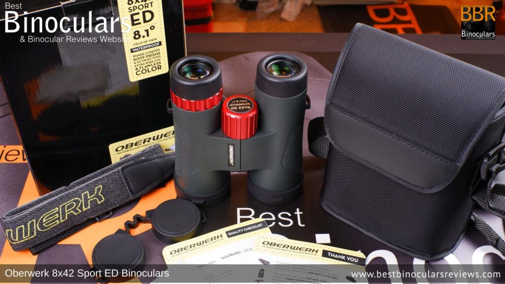 Accessories included with the Oberwerk Sport ED 8x42 Binoculars