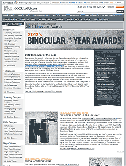 Binoculars.com Binocular of the Year Awards 2012