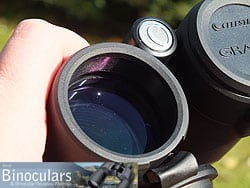 The deeply inset lenses on the Celestron Granite 8x42 Binoculars