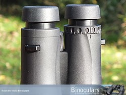 Eyecups and diopter adjustment ring on the Kowa SV 10x42 Binoculars