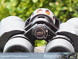 Focussing wheel on the Kowa YF 8x30 Binoculars