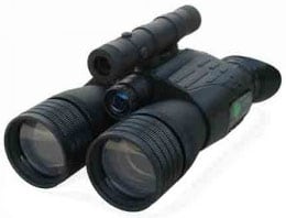 Luna Optics LN-PB3 Night Vision Binoculars with the LN-ELIR-1 laser illuminator attached