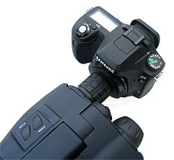 Luna Optics LN-SB50 attached to a digital SLR camera