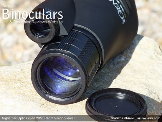 The lens on the iGen 20/20 Night Vision Viewer