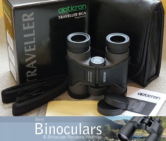 Opticron Traveller BGA Mg 10x32 binoculars with carry case and neck strap