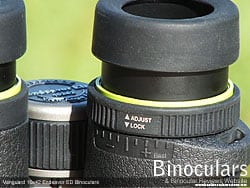 Diopter adjustment on the Vanguard Endeavor ED 10x42 Binoculars