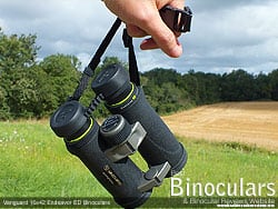 Strap on the Vanguard Endeavor ED 10x42 Binoculars