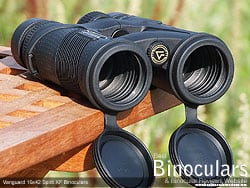 Objective Lens Covers on the Vanguard Spirit XF 10x42 Binoculars