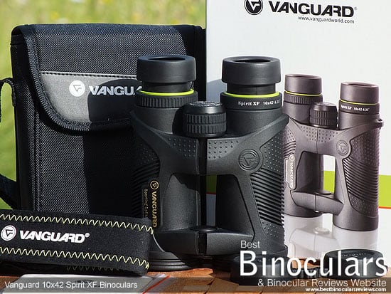 Vanguard Spirit XF 10x42 Binoculars with neck strap, case and Lens Covers