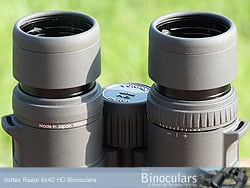 The Lockable Diopter Adjustment on the Vortex Razor 8x42 HD Binoculars