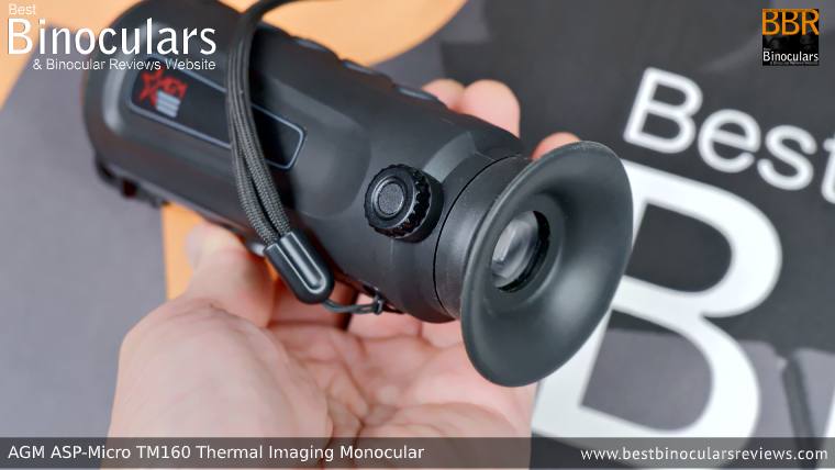 Eyecup and Diopter Adjuster on the AGM Asp-Micro TM160 Thermal Imaging Monocular