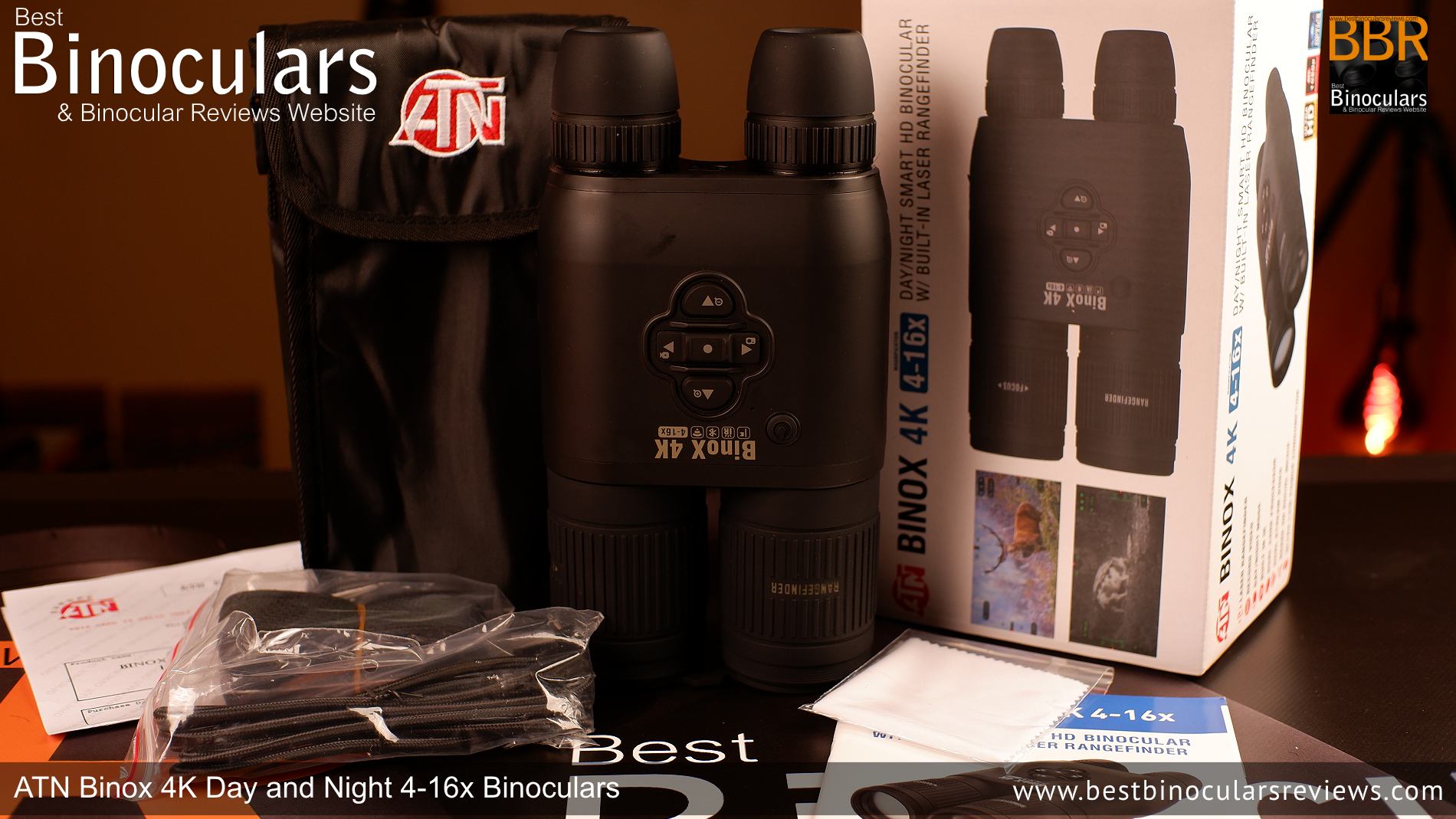ATN Binox 4K Day and Night 4-16x Binoculars with Box and Accessories