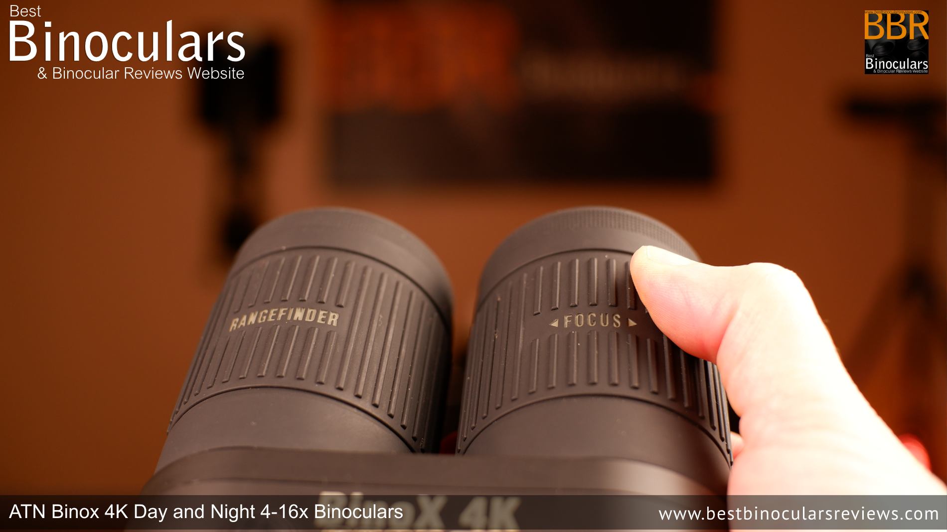 Adjusting the focus ring on the ATN Binox 4K Day and Night 4-16x Binoculars