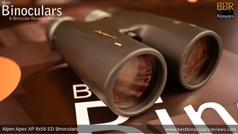 Large 56mm lenses on the Alpen Apex XP 8x56 ED Binoculars