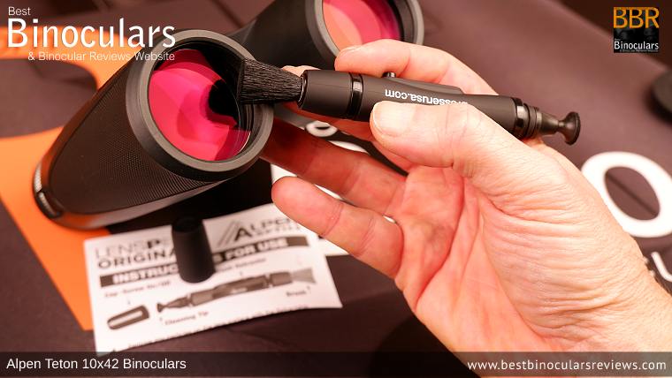 Included Lens clening pen for the Alpen Teton 10x42 Binoculars