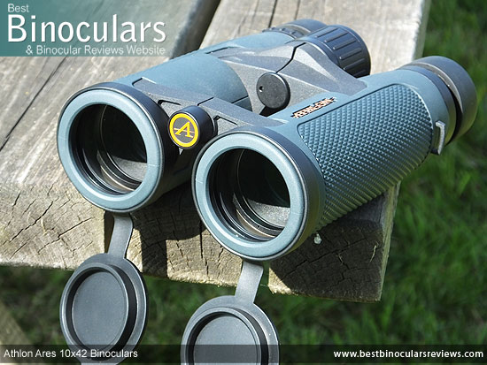 42mm objective lenses on the Athlon Ares 10x42 Binoculars