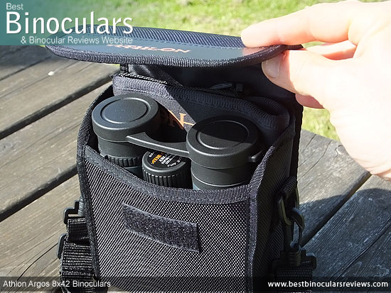 Inside the Athlon Argos 8x42 Binoculars Carry Case