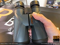 Holding the Athlon Midas 12x50 Binoculars