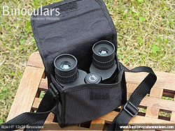 Bijia 12x25 Binoculars in their carry bag