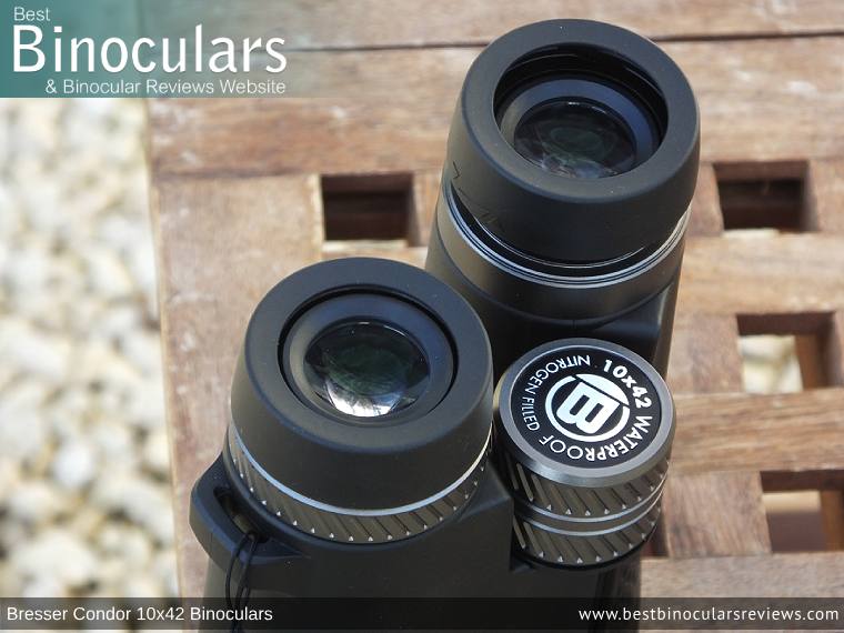 Eyecups on the Bresser Condor 10x42 Binoculars