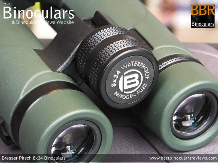 Focus Wheel on the Bresser Pirsch 8x34 Binoculars