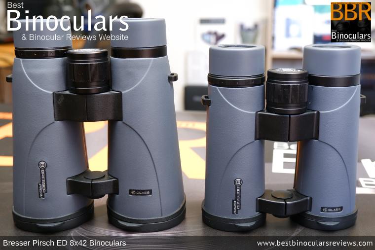 Size Comparison: Bresser Pirsch ED 8x56 vs 8x42 Binoculars