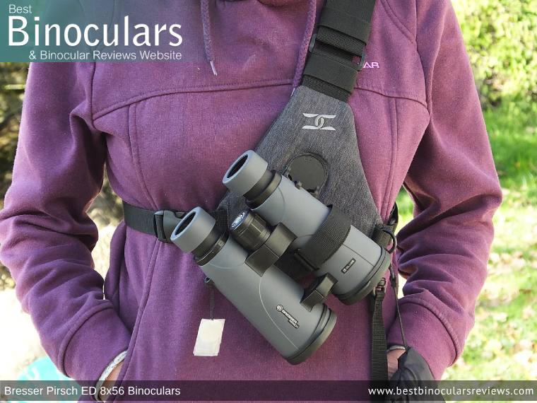 Bresser Pirsch ED Binoculars with the Cotton Skout Binocular Harness