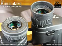 Fold-down eyecups on the Bresser Spezial Astro SF 15x70 Binoculars