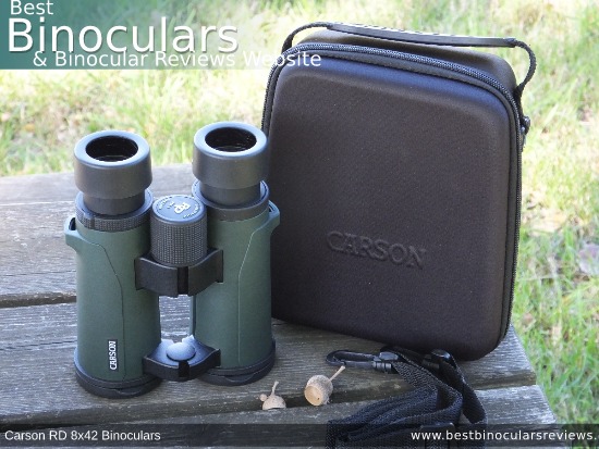 Inside the Carson RD 8x42 Binoculars Carry Case