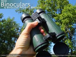 Open bridge design on the Carson RD 8x42 Binoculars