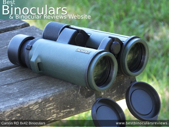 42mm Objective Lenses on the Carson RD 8x42 Binoculars