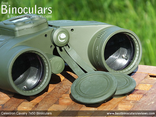 50mm Objective Lenses on the Celestron Cavalry 7x50 Binoculars