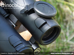 Objective Lens Covers on the Celestron Granite 9x33 Binoculars