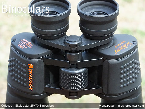 Focus Wheel on the Celestron SkyMaster 25x70 Binoculars