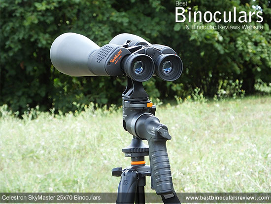 Celestron SkyMaster 25x70 Binoculars on a tripod