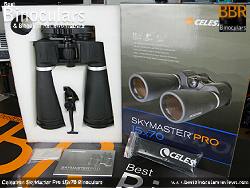 Packaging for the Celestron SkyMaster Pro 15x70 Binoculars