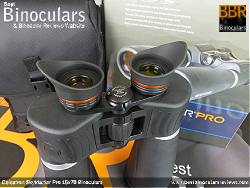 Side shield eyecups on the Celestron SkyMaster Pro 15x70 Binoculars