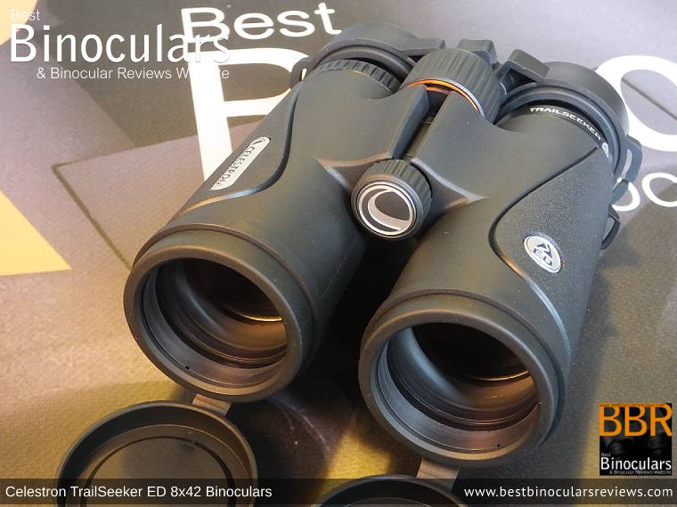 42mm Objective Lenses on the Celestron TrailSeeker ED 8x42 binoculars