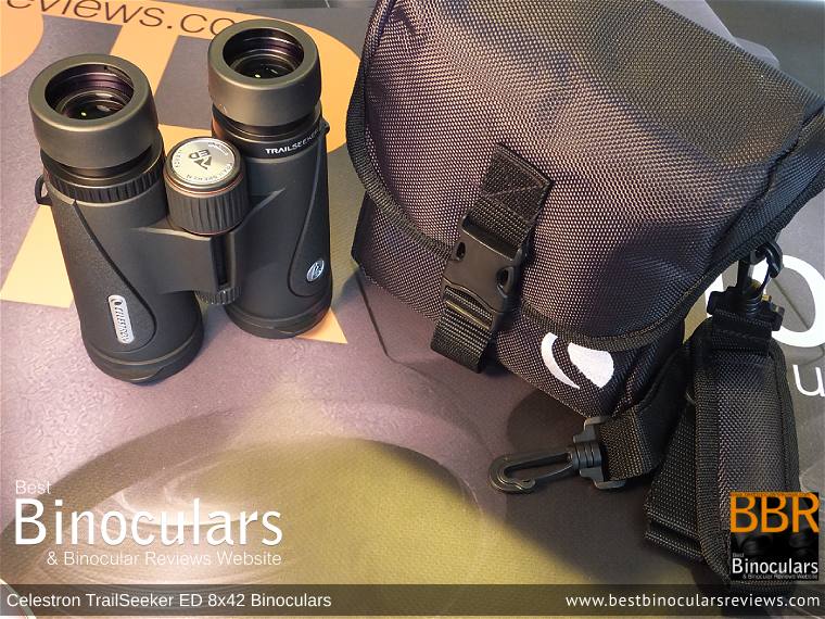 Inside the Celestron TrailSeeker ED 8x42 binoculars Carry Case