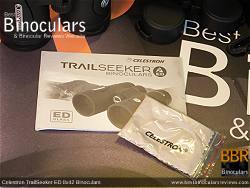 Cleaning Cloth & instructions for the Celestron TrailSeeker ED 8x42 binoculars